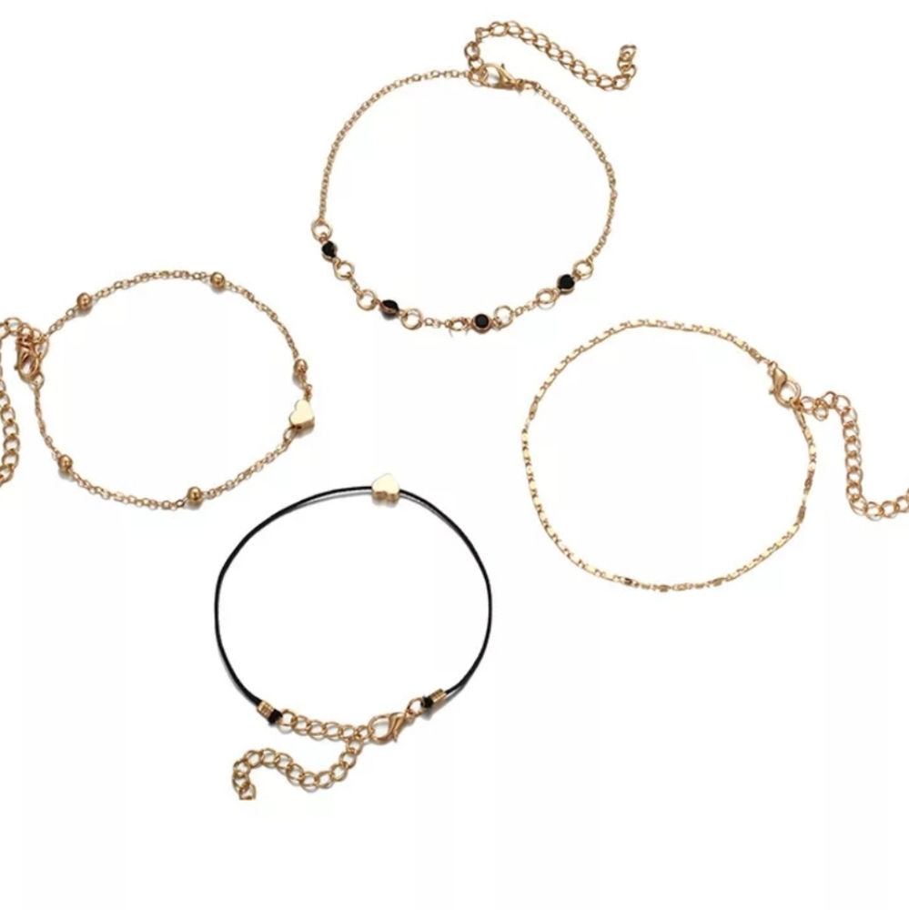 ♡Faith♡ 4 piece Anklet set - Picture 4 of 4